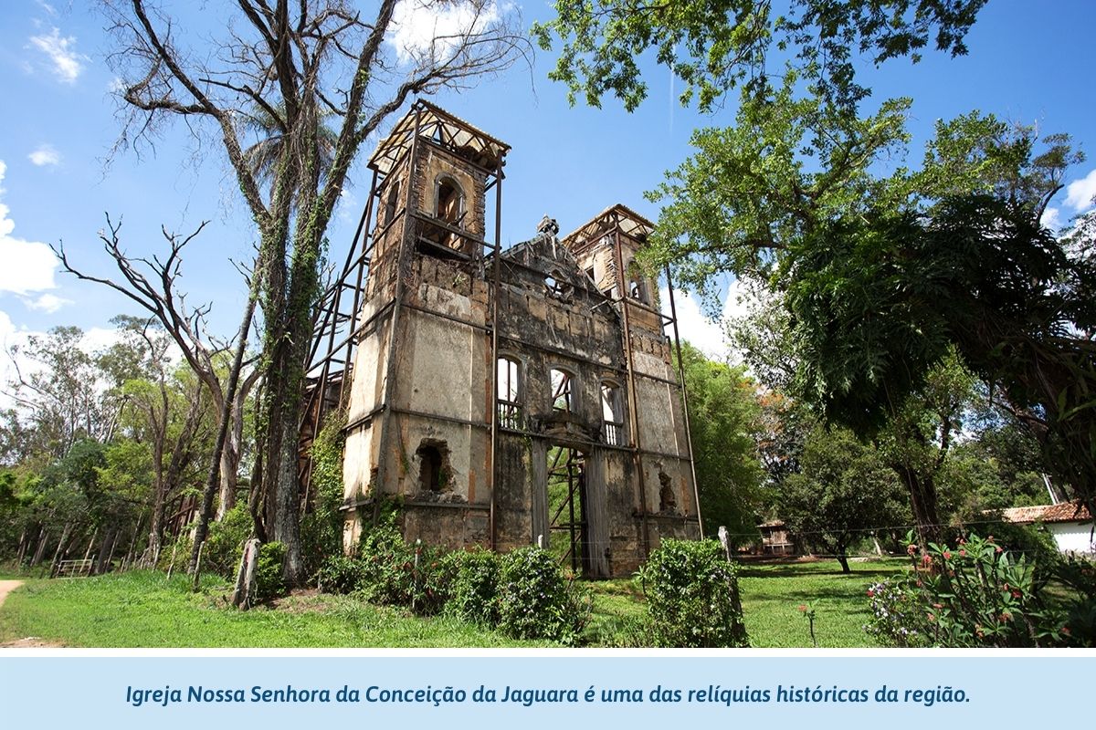 Igreja Nossa Senhora da Conceição da Jaguara é uma das relíquias históricas da região.