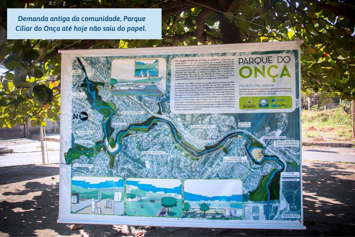 Demanda antiga da comunidade, Parque Ciliar do Onça até hoje não saiu do papel. 