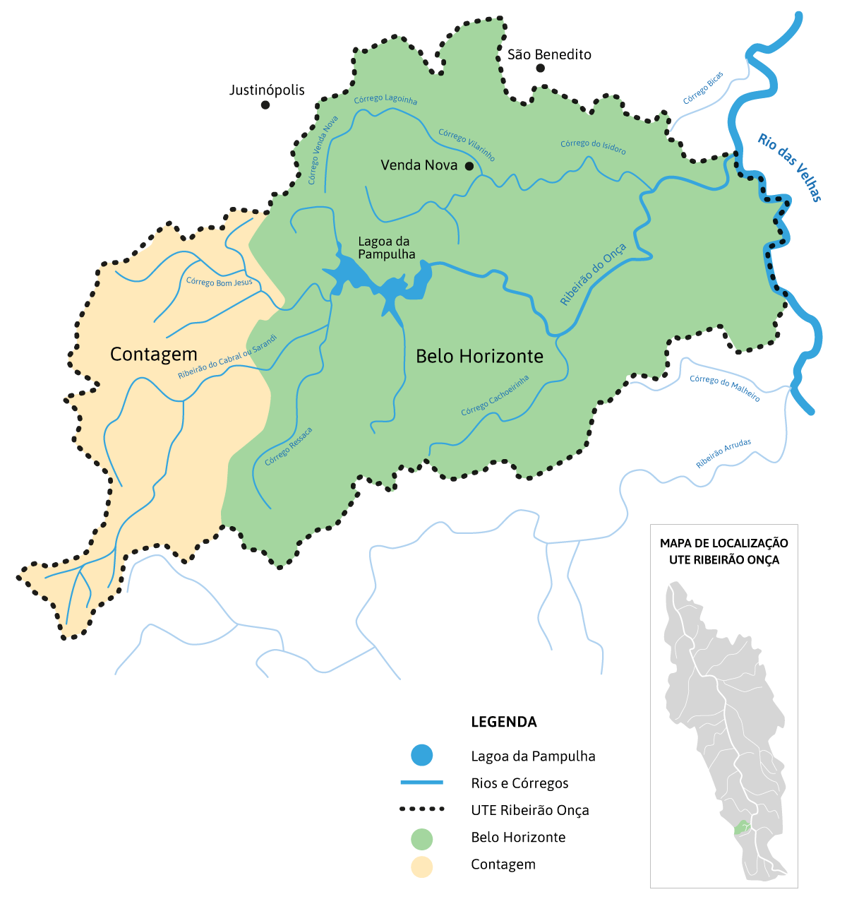 Mapa da UTE Ribeirão do Onça