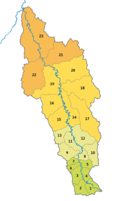 Mapa das UTEs e Subcomitês