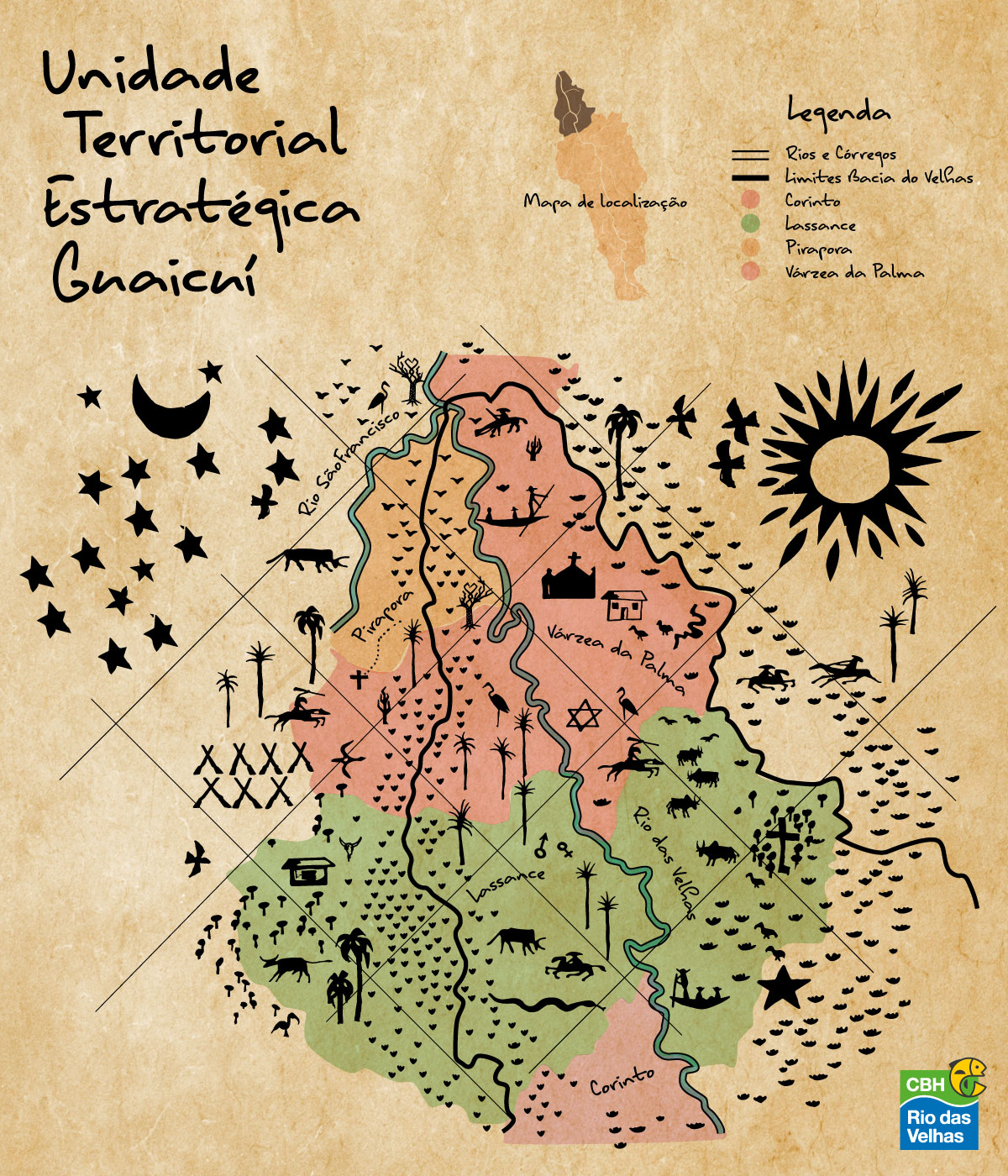 Mapa da Unidade Territorial Estratégica Guaicuí